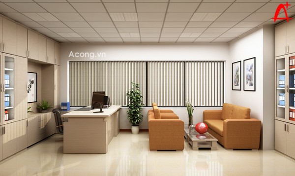 Thiết kế nội thất văn phòng công ty Cao Hà: phòng giám đốc